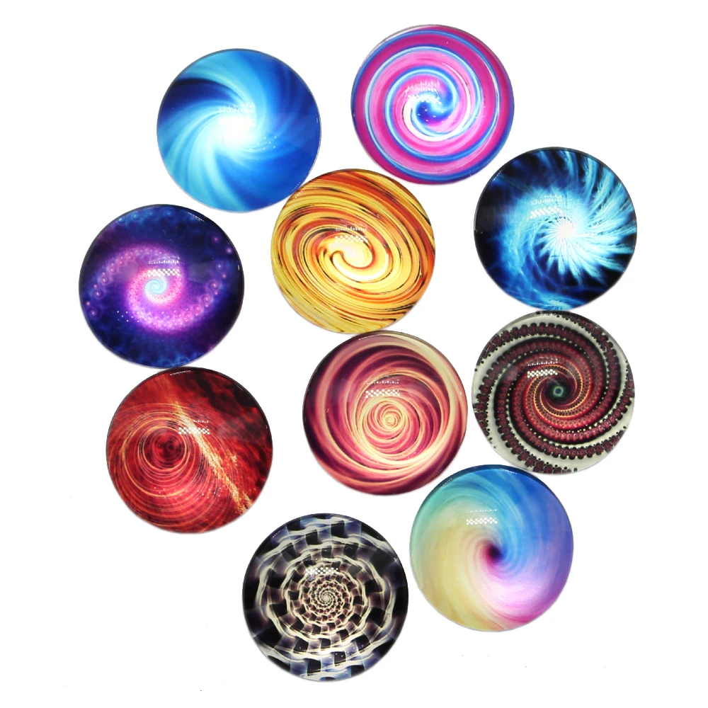 10 шт./лот Новая мода 25 мм круглая Смешанная солнечная система галактика планета