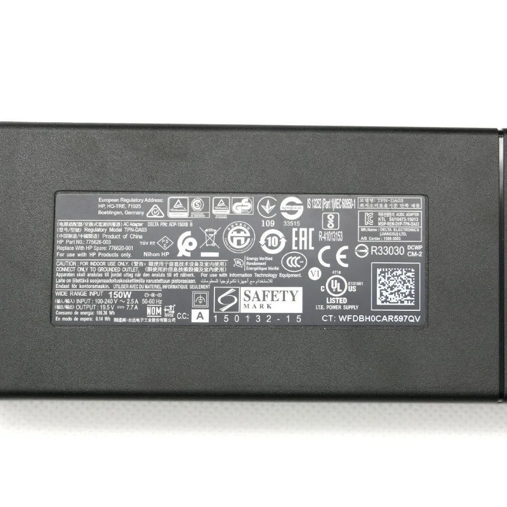 Оригинальный 19 5 V 7.7A 4 5*3 0 мм 150 Вт AC Зарядное устройство для HP ZBook 15 G3 W2Y15PA Мобильная