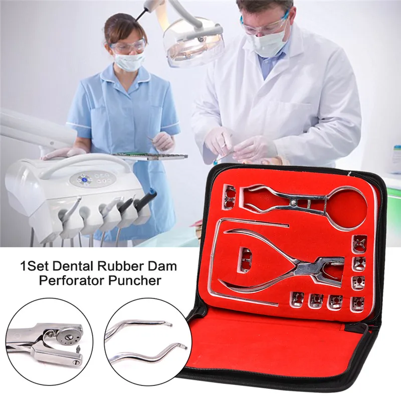 1 комплект Уход за зубами Стоматологическая резиновая дамба набор перфоратор