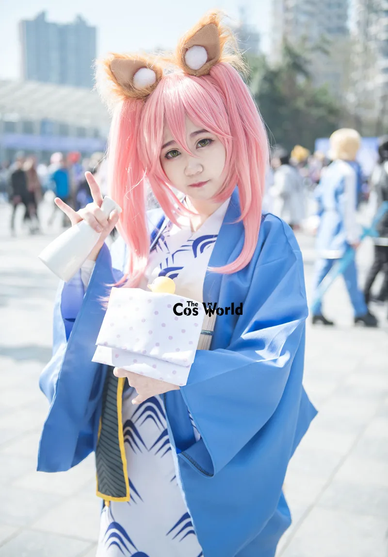 FGO Fate Grand Order 3 я годовщина Tamamo no Mae Haori кимоно юката платье наряд Аниме косплей