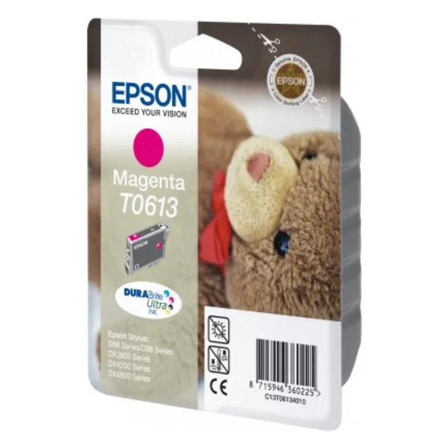 Epson Singlepack Magenta T0613 DURABrite Ultra Ink оригинал чернила на пигментной основе пурпурный -Stylus