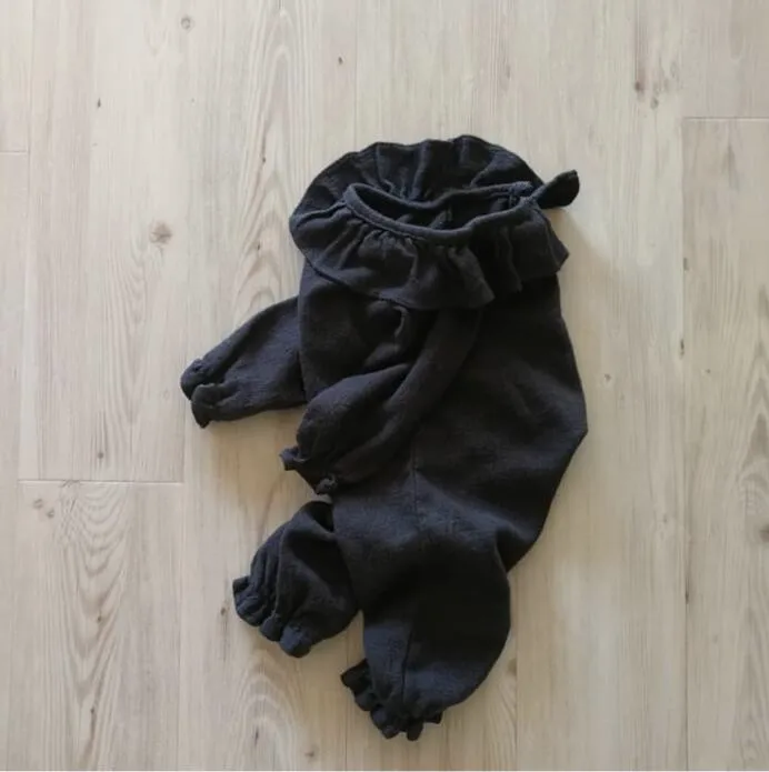 2019 INS детские комбинезоны с воротником и оборками для мальчиков девочек новые