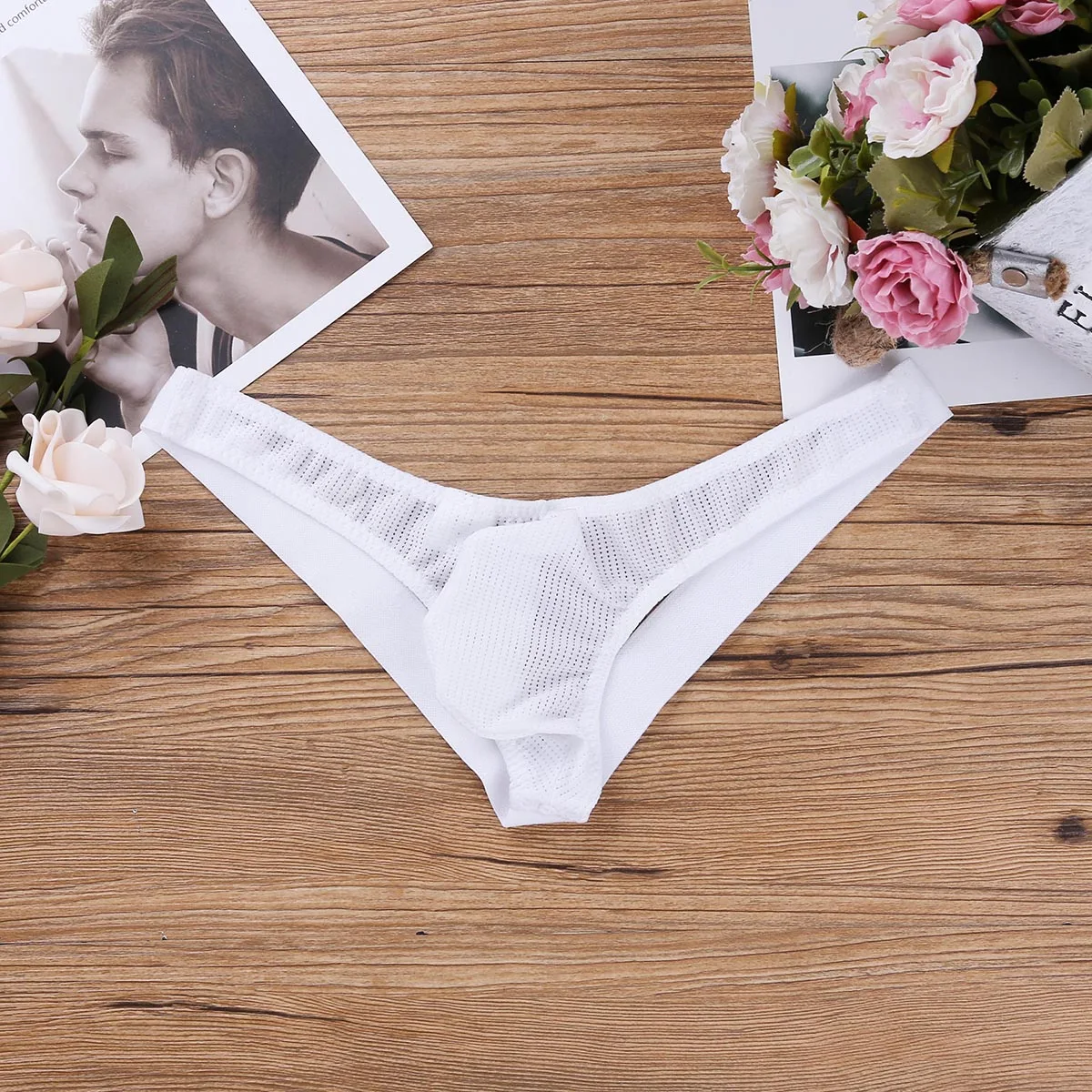 Мужские стринги для геев мужские сексуальные трусы бикини с низкой талией нижнее