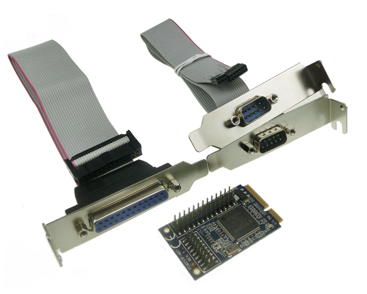 MINI PCI-e adapter to RS232 serial and parallel transfer COM mini pcie parallel printer port expansion card