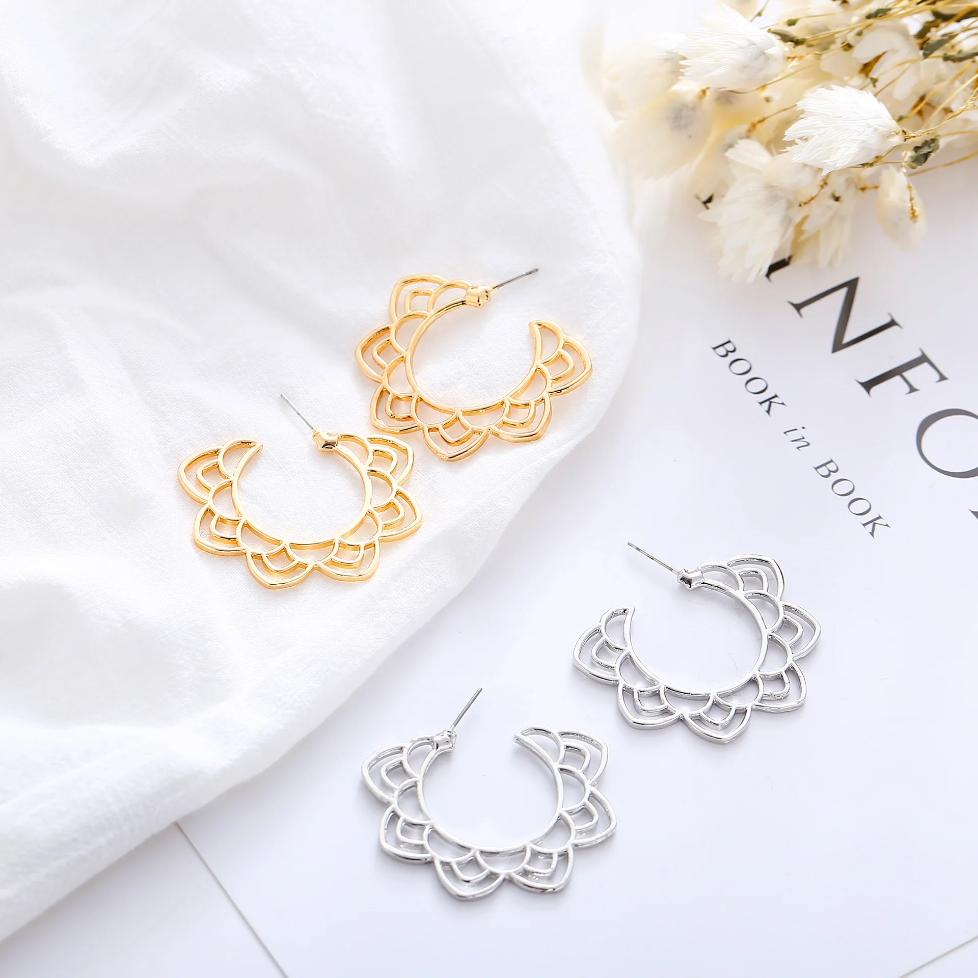 Новинка 2019 серьги в европейском и американском стиле с перекрестными краями