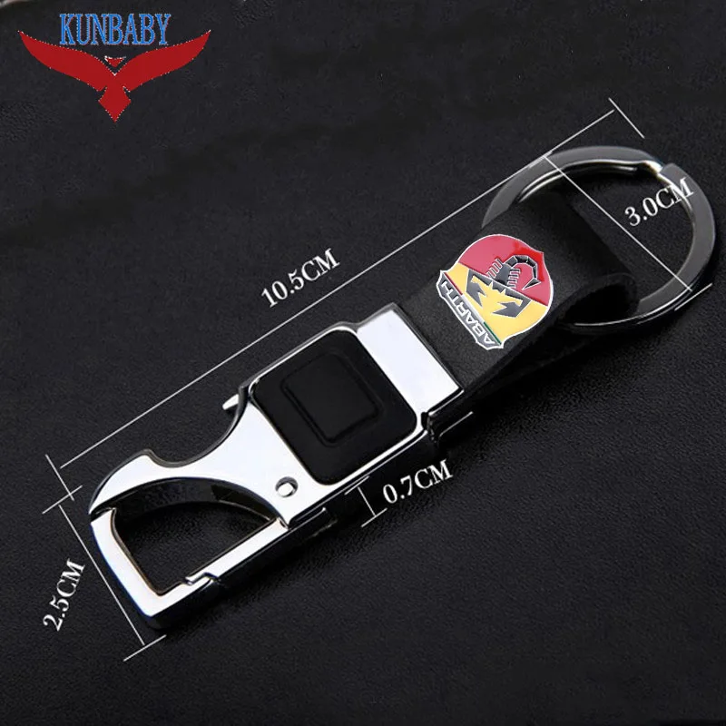 KUNBABY Новое поступление металлический Кожаный Автомобильный Брелок держатель с