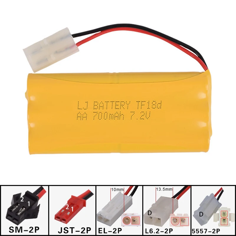 7 2 v 700mAh AA NI CD H Батарея rc автомобиль Telerobot лодки танка Электрический водяной