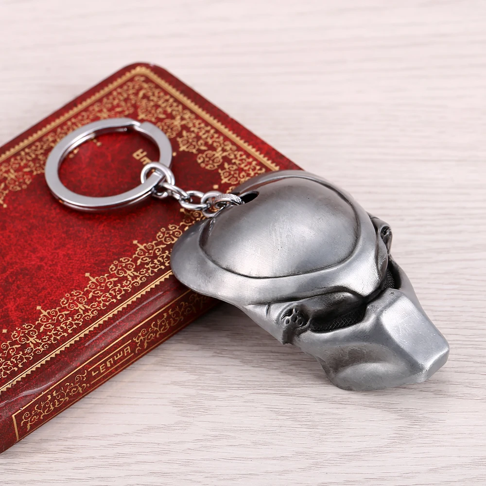 Металлический брелок для ключей Alien маска хищника Мужская Подвеска Брелки