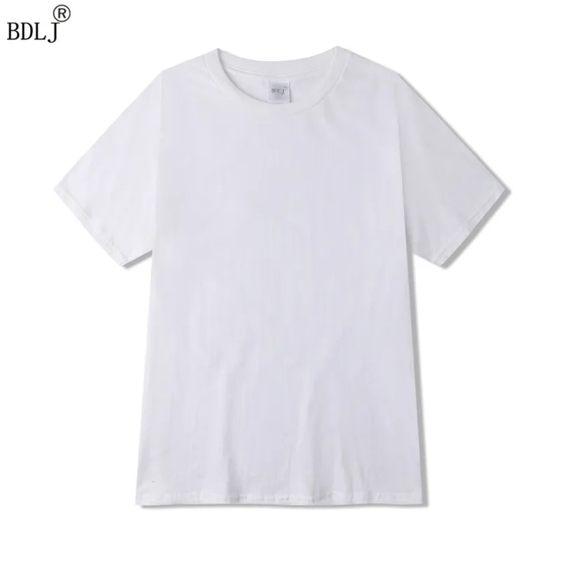 BDLJ 2017 новая футболка мужская брендовая летняя хлопковая Футболка однотонная