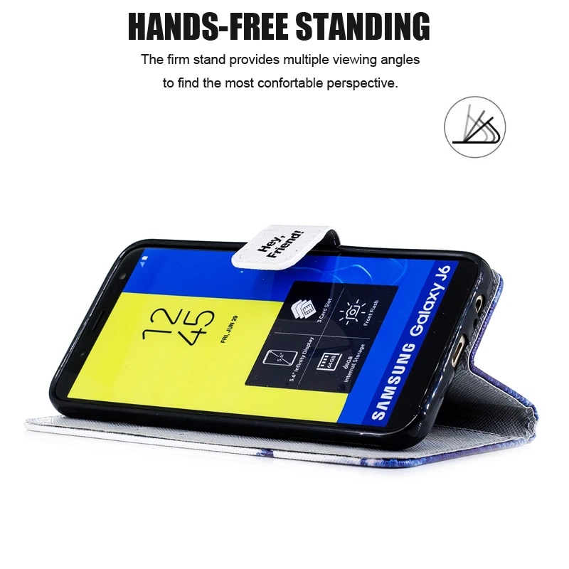 Кожаный чехол для samsung Galaxy J2Pro J3 J4 J6 J7 Доу J8 Plus Prime флип нашли для samsung A6S A6 A7 A9 A8 звезда Note9 крышка