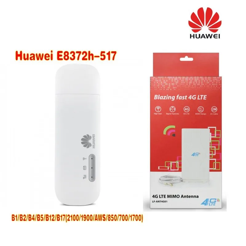 

Адаптер для модема Huawei E8372h-517 LTE FDD plus антенна 4g TS9 49dbi