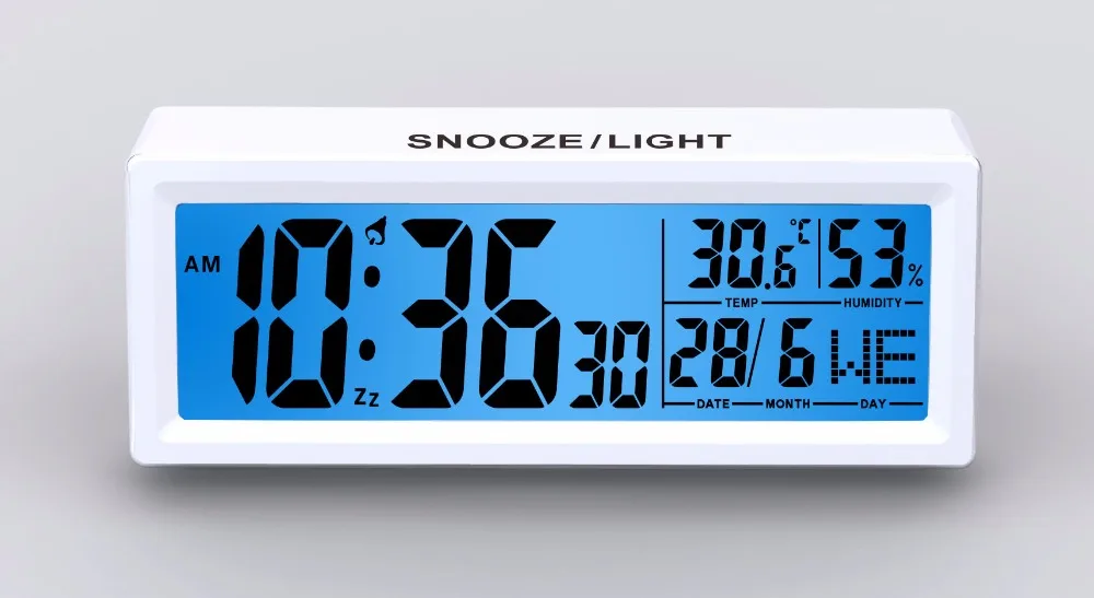 Современный электронный ЖК-дисплей с подсветкой цифровой будильник термометр