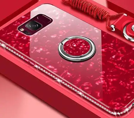 Для samsung Galaxy S8 S9 Plus мраморный узор закаленное стекло ювелирное мягкая силиконовая рамка чехол для телефона для samsung Galaxy S9 Plus
