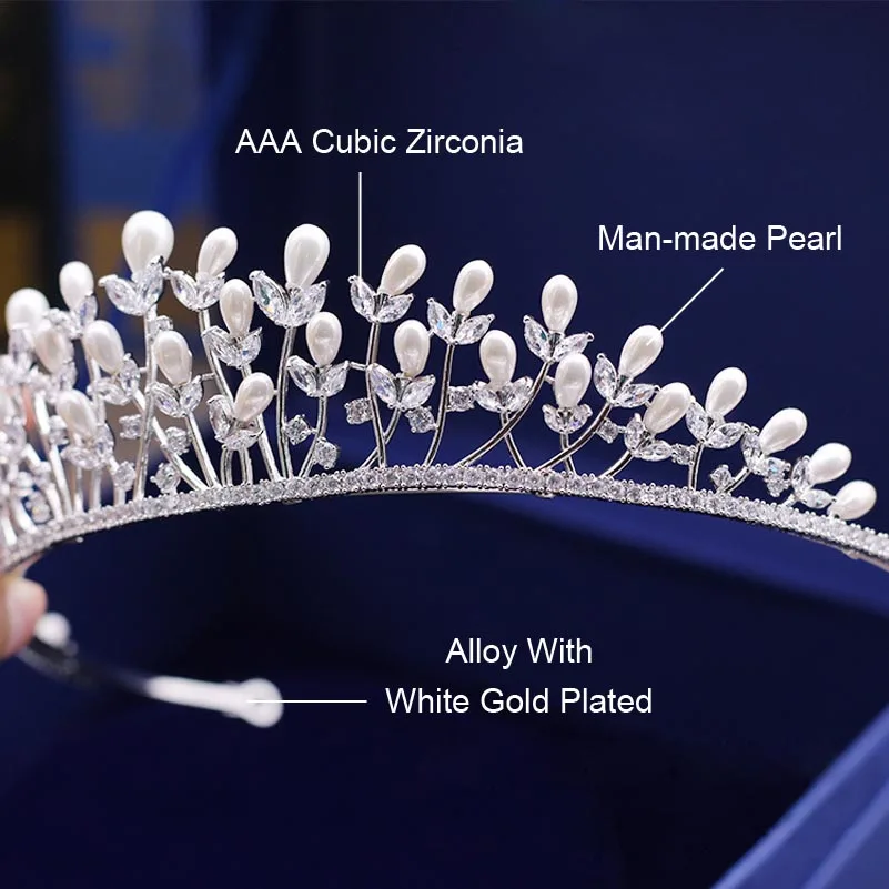 Red Trees Brand High Quality Luxury AAA Cubic Zirconia Wedding Crown Tiaras Jewelry Fashion Bridal Hair Accessories Headpiece | Украшения и