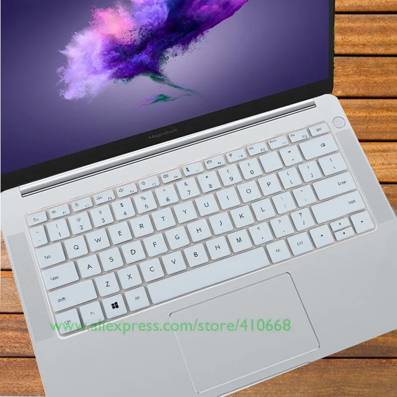 Мягкая силиконовая защитная пленка для клавиатуры для huawei MateBook 13/MagicBook 14 R7/R5/Magic book KPL-W00 - Цвет: White