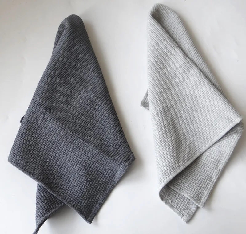 

42X63CM Cotton Table Napkins Cotton Kitchen Waffle Pattern Tea Towel Absorbent Dish Cleaning Towels Cocktail Napkin For Weddings