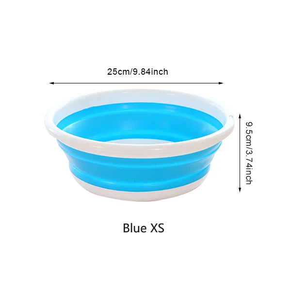 Blue XS Складной Портативный бассейнов на открытом воздухе путешествия складной умывальник для кемпинга бассейна ведро чаша раковина бытовой инструмент для очистки аксессуары - Цвет: Blue XS