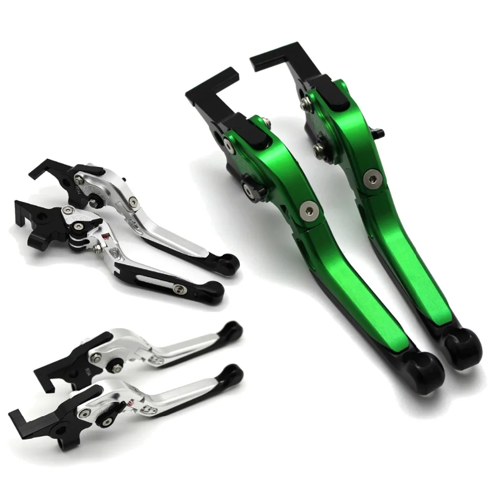 

with logo Motorcycle Frame Ornamental Foldable Brake Handle Extendable Clutch Lever For SUZUKI GSXR600 GSXR-600 GSXR750 GSXR-750