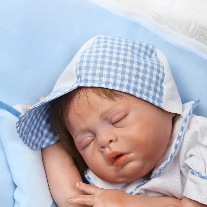 Кукла reborn NPK 20 дюймов силиконовая мягкая на ощупь милый настоящий вид menino bonecas
