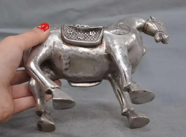 9 &quotСтарый китайский фэншуй серебряный дракон феникс птица успех Зодиак Лошадь