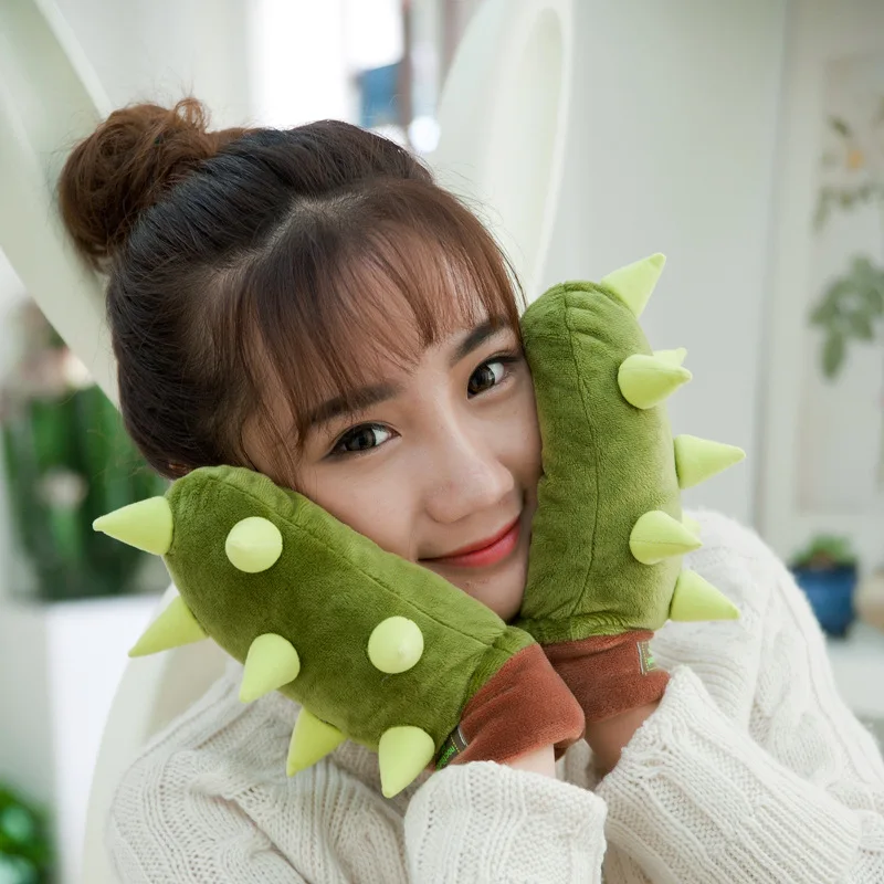 Lovely Halloween Gift Luminous Hedgehog Women Winter Gloves Mittens Autumn Warm Female Soft Ladies | Аксессуары для одежды