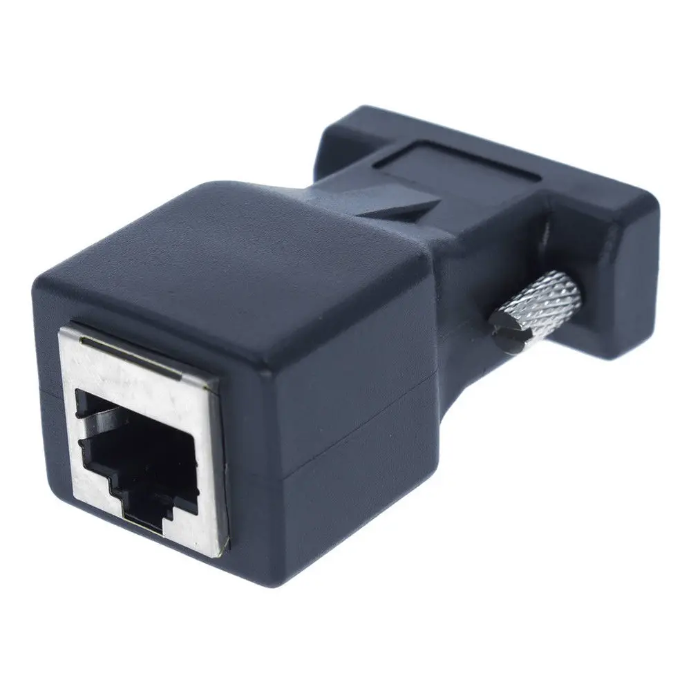 DB9 RS232 гнездовой порт к RJ45 разъем Серийный удлинитель LAN CAT5 CAT6 сетевой Ethernet кабель