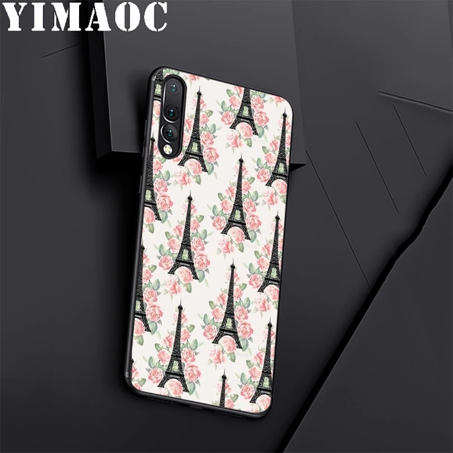 YIMAOC Eiffel tower Love Paris Silicone Case For Huawei Honor Mate 10 P20 P10 P9 P8 P Smart Y6 6A 7A 7X 7C Lite Pro 2017 2018 |