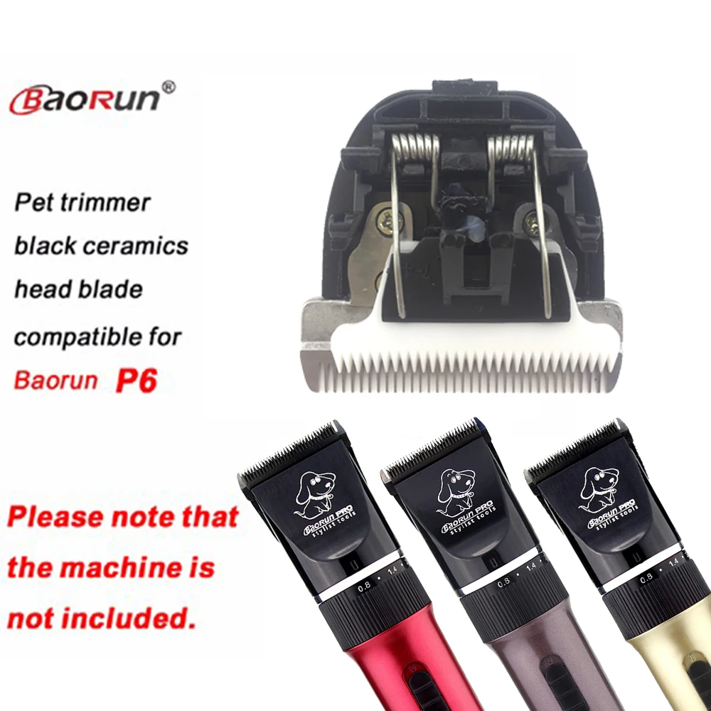 Оригинальный черный керамический триммер для груминга домашних животных лезвие