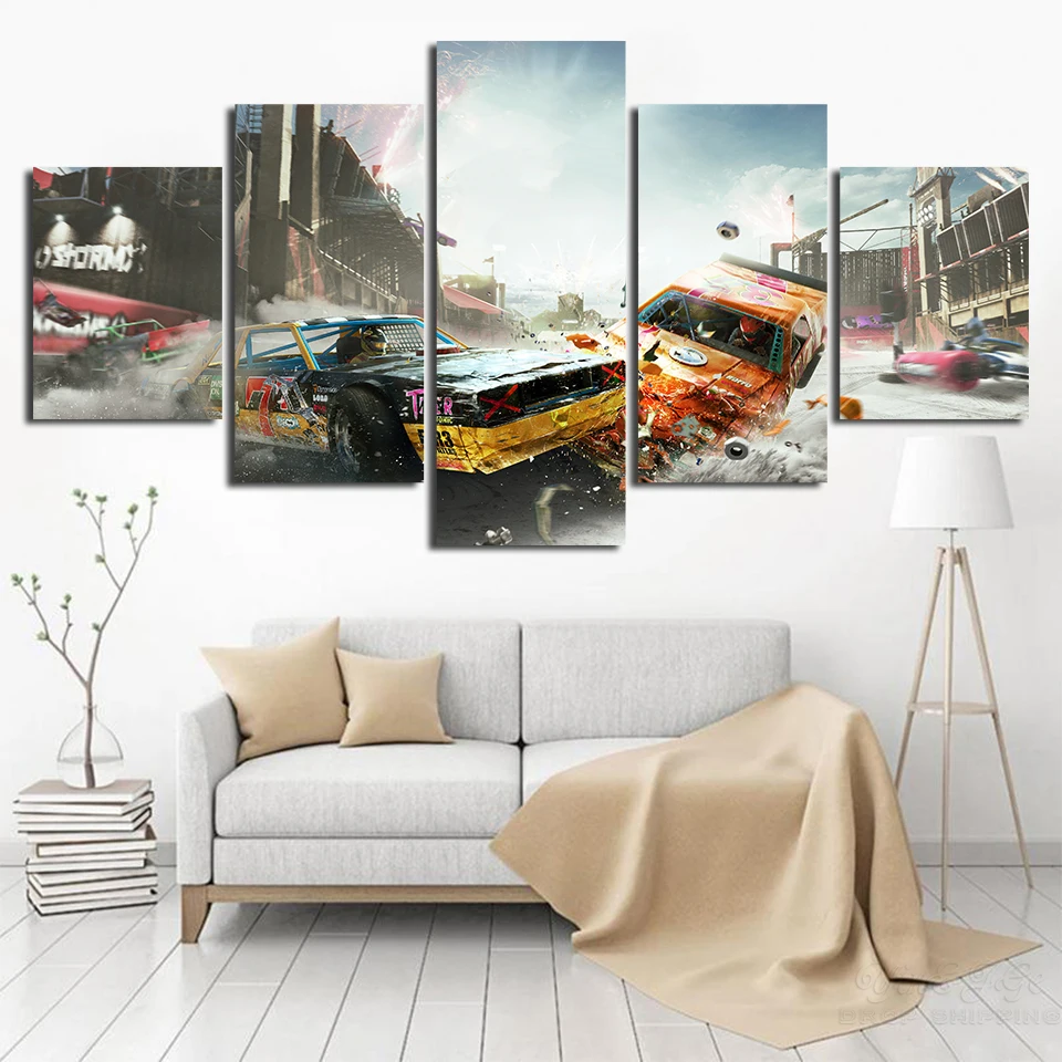 Холст картины Домашний Декор 5 шт. The Crew 2 снос Дерби настенная печатная живопись