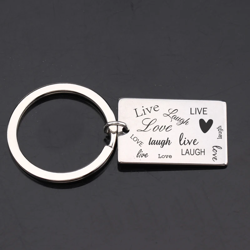 Высокое качество брелок с печатью живое сердце любовь смех Мини Автомобильный