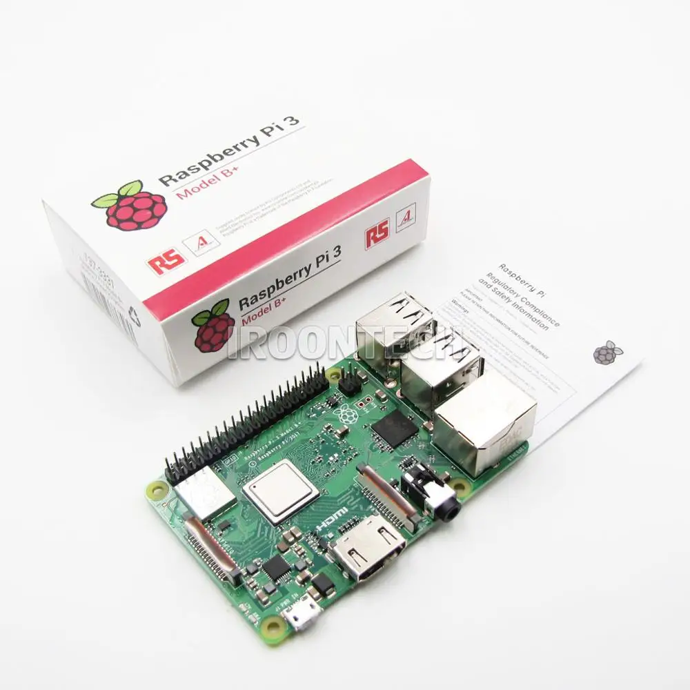 RS версия: 2018 новый оригинальный Raspberry Pi 3 Модель B + плюс BCM2837B0 1 ГБ SDRAM на борту Wi