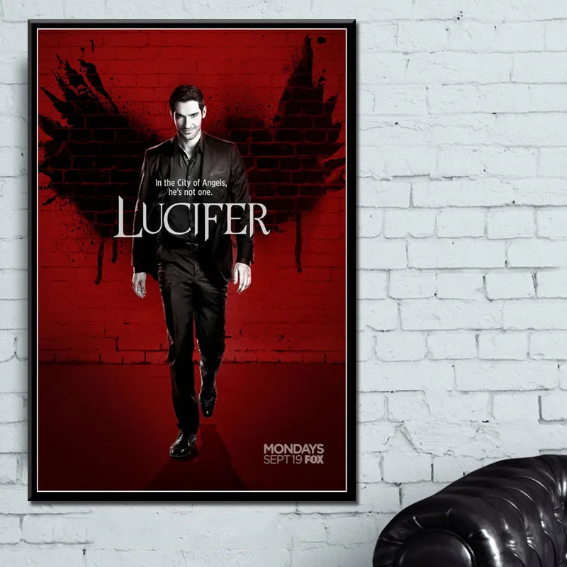 P760 Lucifer Горячая ТВ серия шоу новый сезон Художественная Роспись Шелковый Холст
