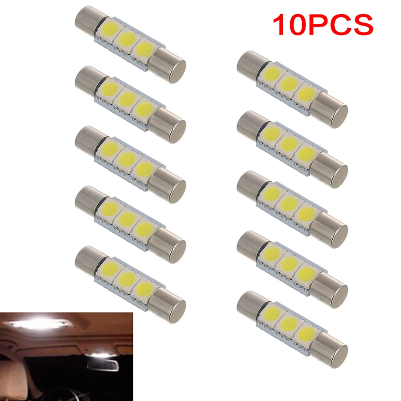 10X светодиодный 5050 3SMD предохранитель косметическое зеркало светильник лампочка