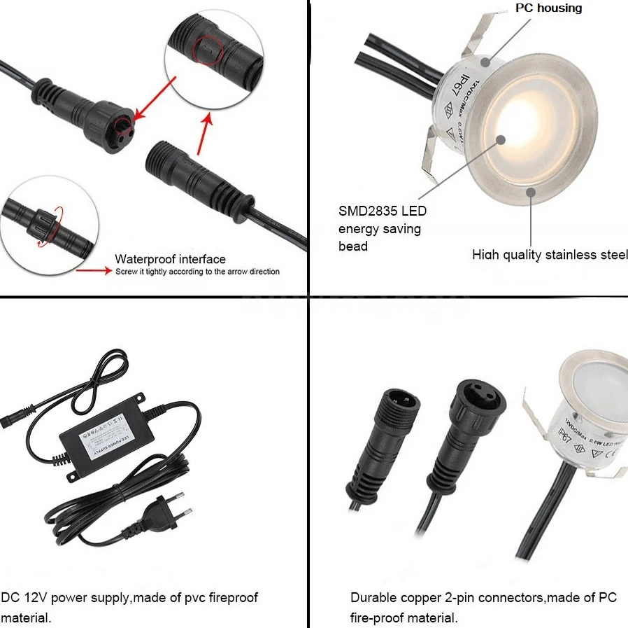 Светодиодный палубный светильник s комплект 12 В низкое напряжение