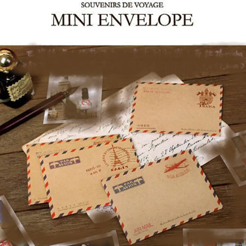 

Мини-конверт из крафт-бумаги, 10 шт.