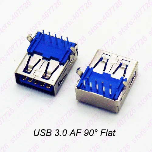 100 шт. 500 гнездовой разъем USB 3 0 90 Степень погружения для u диска h скорость передачи