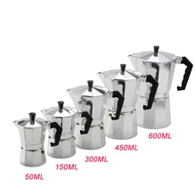 Кофеварка алюминиевая мокко эспрессо Percolator Pot coffee Maker Moka Pot 1cup/3cup/6cup/9cup/12cup Кофеварка для приготовления кофе на плите кофемашина кофеварка кофе гейзерная кофеварка