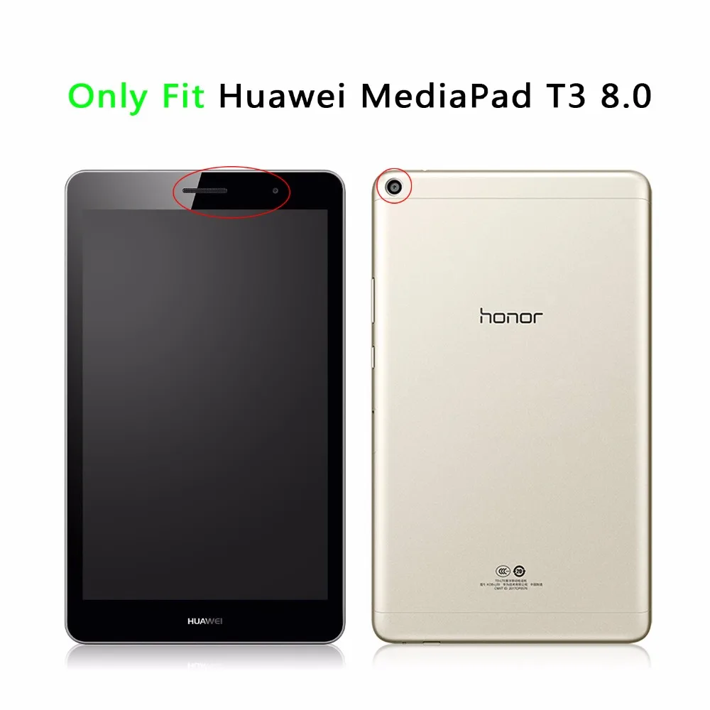 Для Huawei MediaPad T3 8.0 чехол откидная крышка для ''Планшеты 3 раза Стенд кожаный Fundas