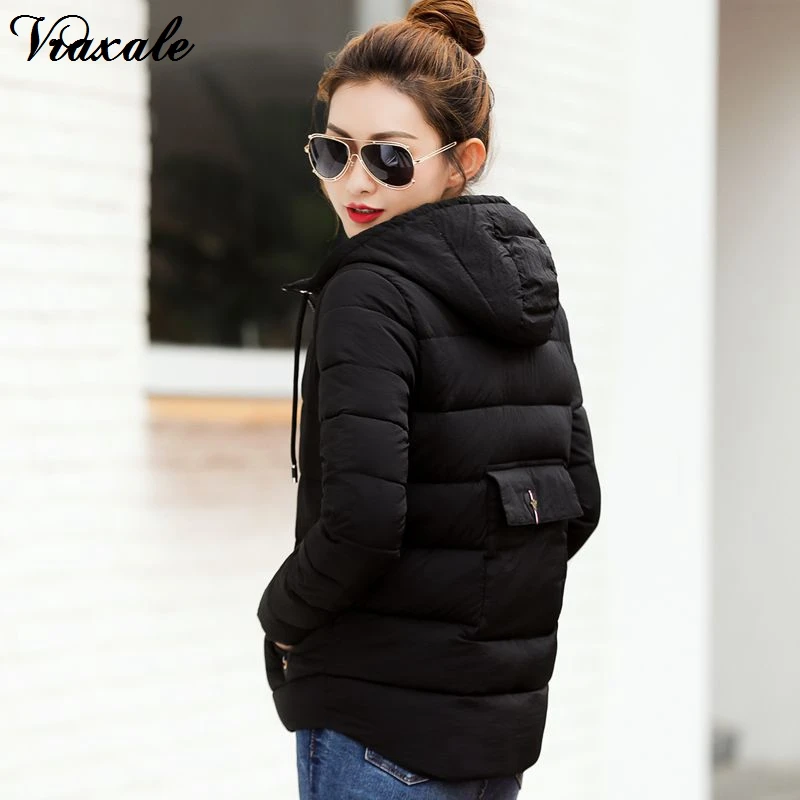 Vraxale 2017 Новинка зимы Для женщин Короткие Куртка на подкладке из хлопка женские