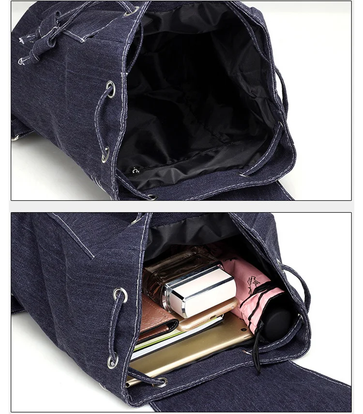 Холст Для женщин рюкзак джинсовая Drawstring школьные рюкзаки для подростков девочек небольшой рюкзак женский рюкзак Mochilas Feminina