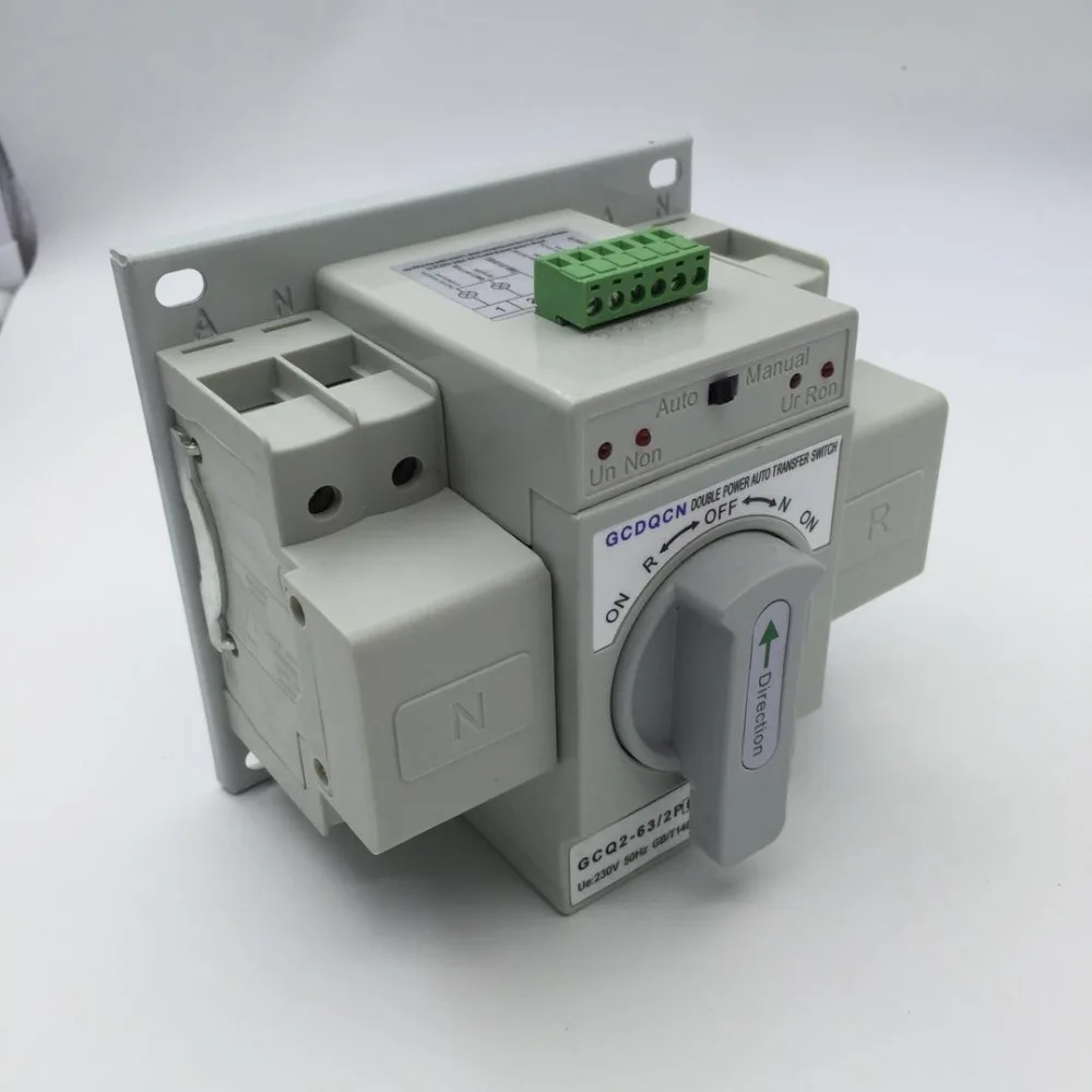 2P 63a 220V MCB тип двойной мощности автоматический переключатель ATS|Автоматические