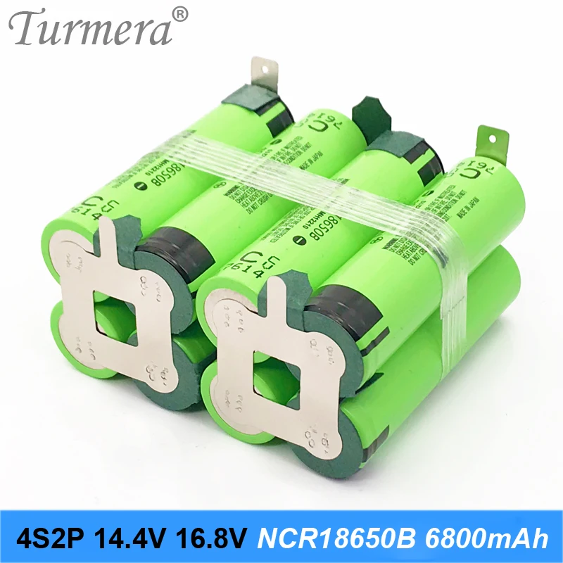 4s2p аккумулятор 18650 шт ncr18650b 6800 мАч 16 8 в 14 4 В сварочный припой батарея для отверток