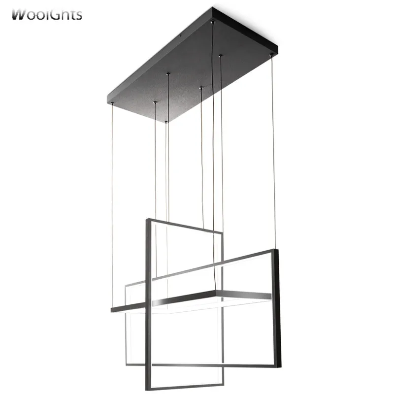 Wooights круглые кольца в кофе современный светодиодный светильник-Люстра для столовой гостиной подвесная белая люстра лампа