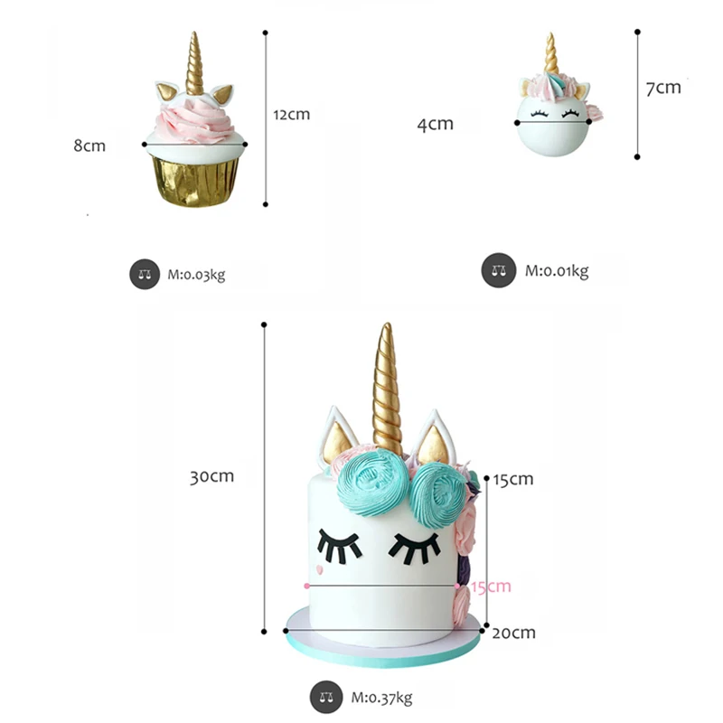 Набор для украшения витрины SWEETGO искусственный единорог капкейк поддельные