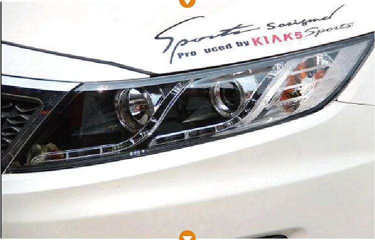Автомобиля Стилизация для Kia K5 фары 2011- K5 светодиодные фары голову светодиодные лампы ДРЛ проектор фары H7 hid биксеноновая объектив