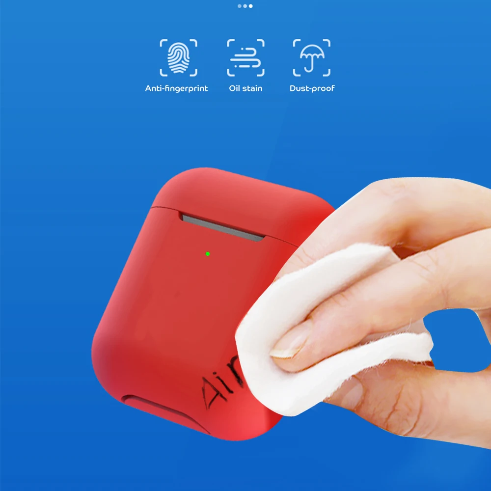 Чехол s для Airpods 2 поколения защитный чехол наушников Apple airpods2 Air pods силиконовый