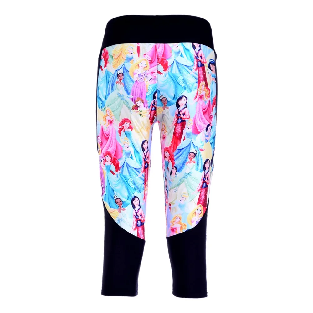 Женские штаны с 7 точками женские леггинсы красивая принцесса анимация