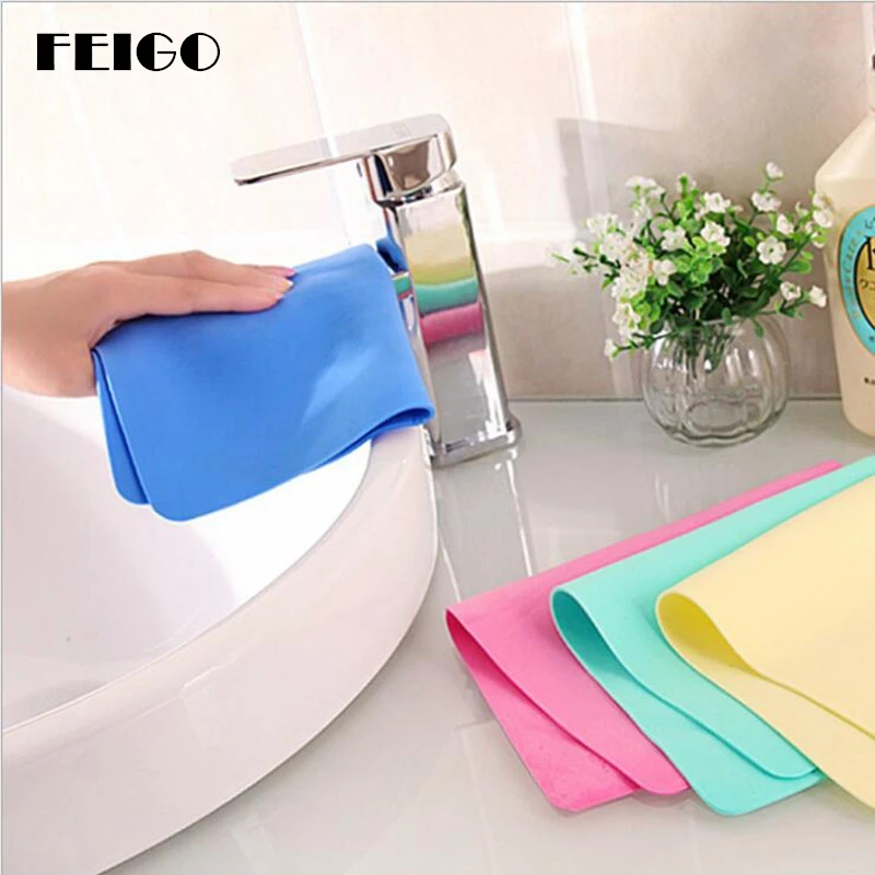 

FEIGO Deerskin Suede Absorbent Towel Car Wash Cleaning Cloth Quick-Drying Glass Household Suede Rag Kitchen Cleaning Cloth F799