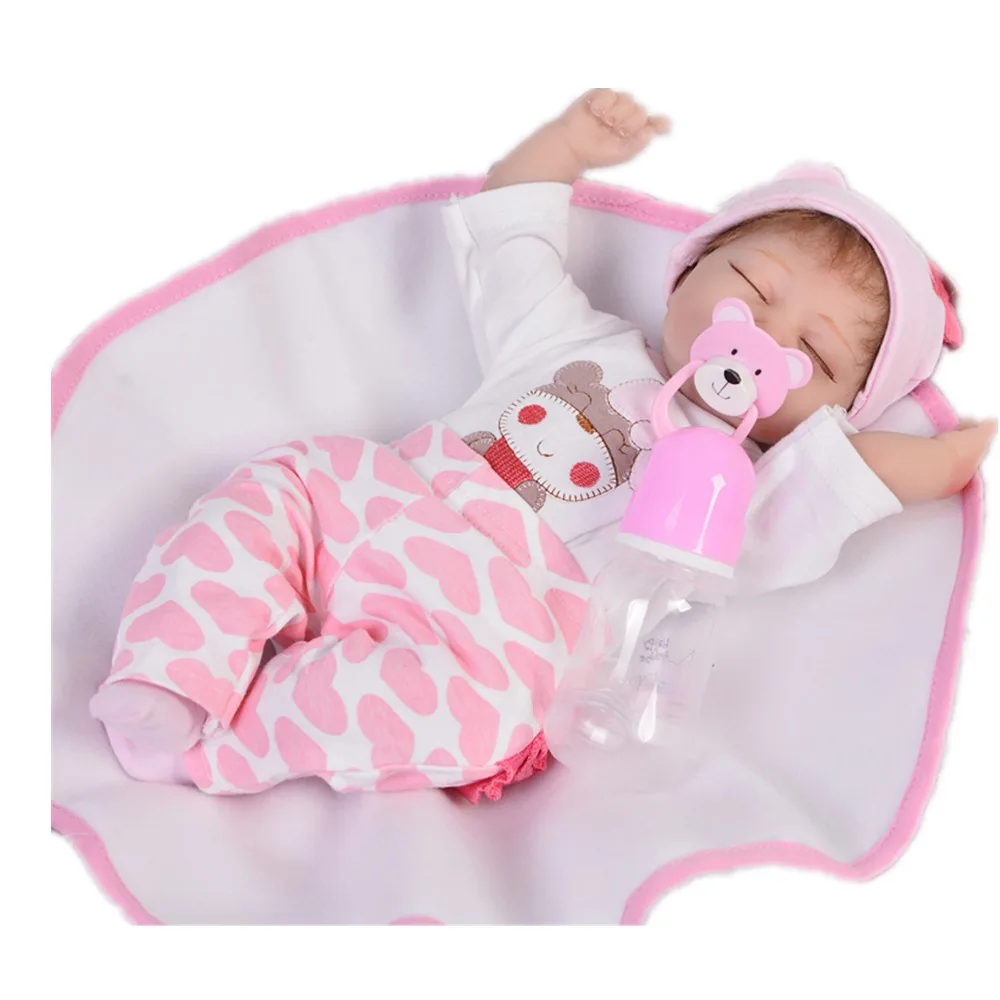 Реалистичная кукла для новорожденных 17 дюймов мягкая силиконовая виниловая