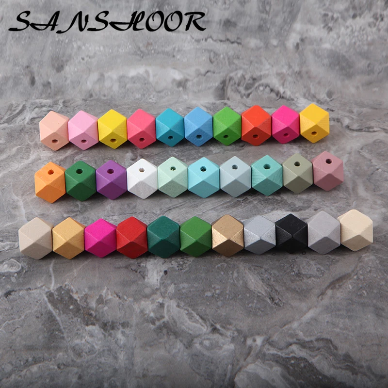 30 шт. деревянные бусины для прорезывания зубов 20 мм|geometric wood beads|wooden beadsgeometric |